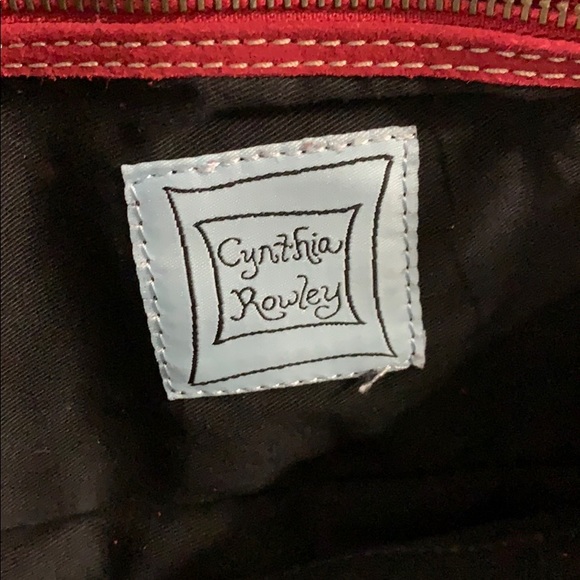 Cynthia Rowley red suede hand bag - Picture 7 of 8